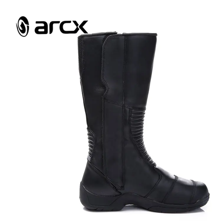 ARCX Men Motorcycle Boots Motocross Shoes Genuine Leather Wearable Waterproof Motorbike Touring Boots Locomotive Concierge Boots