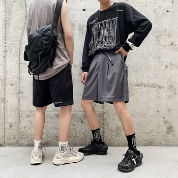 

Men's outerwear shorts 2020 spring and summer new solid color beautiful small print casual shorts youth fashion men's clothing