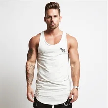 Жилет для фитнеса весной и летом открытый тренажерный зал Спорт Бег i-образный жилет майки из чистого хлопка