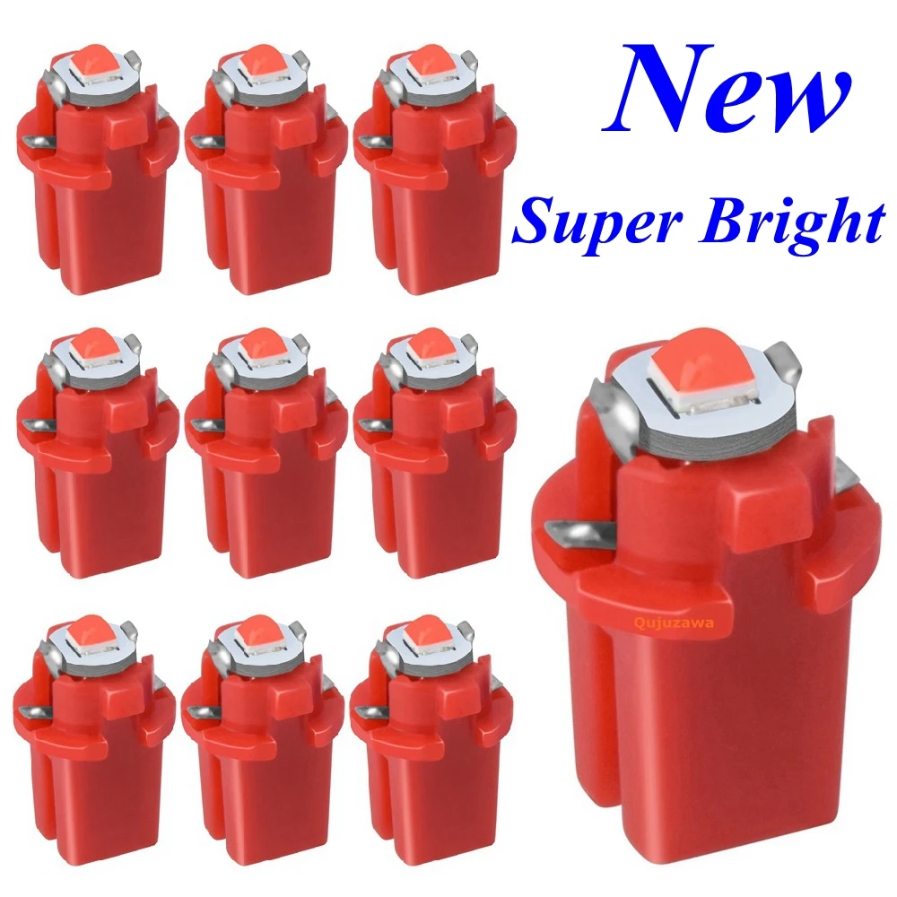 

10PCS NEW T5 B8.3D B8.3 Super Bright LED Bulbs Car Panel Gauge Speedo Dash Lamp Auto Dashboard Instrument Cluster Lights