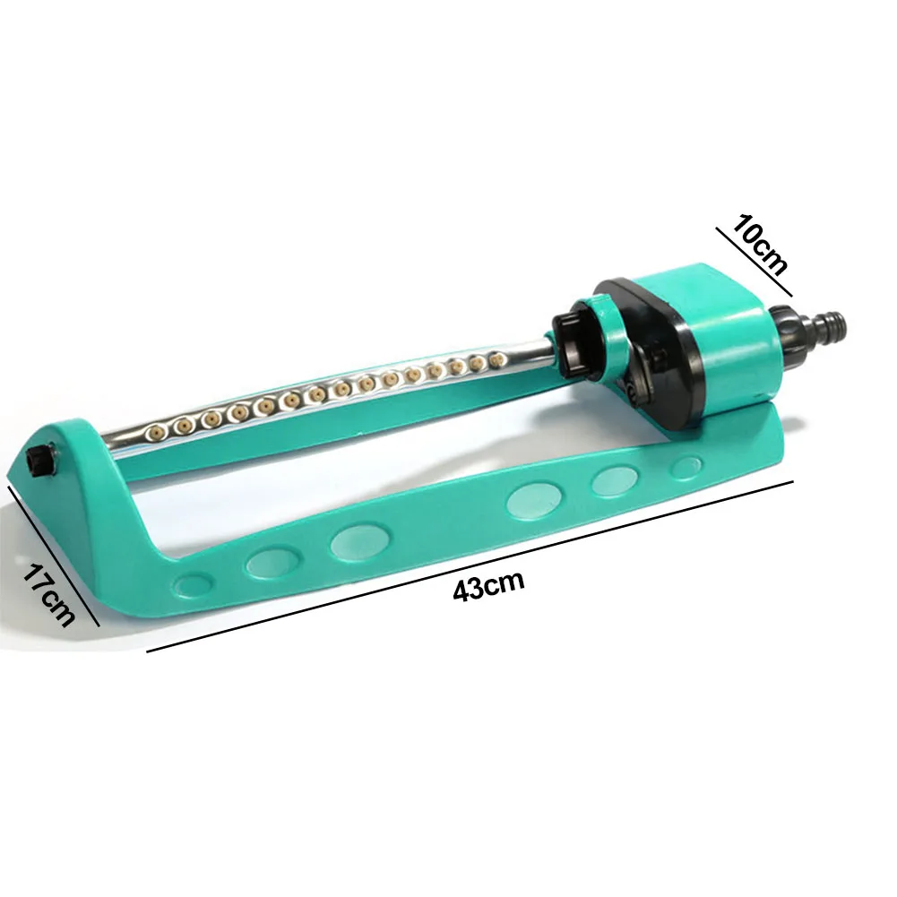 Green Irrigation Swing Sprayer 15 Holes Forestry Plastic Nozzle Sprinkler Cleaning Tool Watering Garden Portable Lawn Adjustable