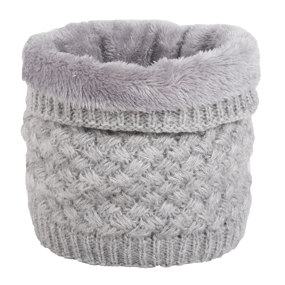 

2019 Fashion Warm Winter Scarf For Women Men Thick Fleece Inside Snood Scarf Wool Collar Ring Scarves Elastic Knit Neck Scarf