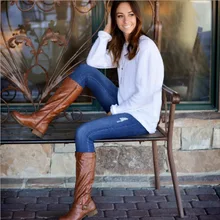 Женская прогулочная обувь с заклепками на молнии; высокие мотоботы; женские вечерние сапоги для верховой езды с круглым носком; женская уличная обувь; большие размеры 35-43