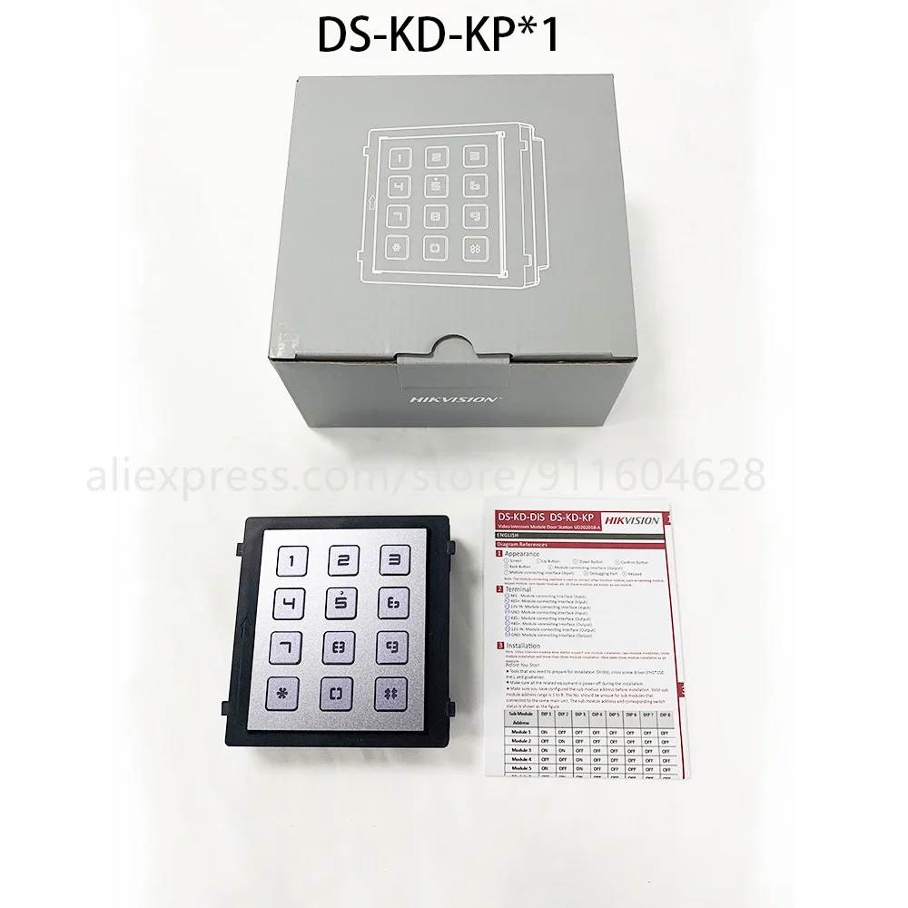 Original Hikvision Video Intercom Keypad Module DS-KD-KP and Accessory Package  DS-KD-ACW1 for  DS-KD8003-IME1