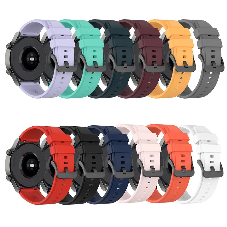 Premium 22mm Official Silicone Sports Watchband - Universal Replacement Wrist Strap