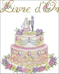 YIXIAO Counted Cross Stitch Kit stitch RS cotton with cross German magazine - wedding cake | Дом и сад