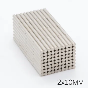 

200pcs 2x10 mm NdFeB Super Strong Powerful Neodymium Magnets Disc Cylinder Rare Earth Permanent Magnet Diy Magnetic Materials