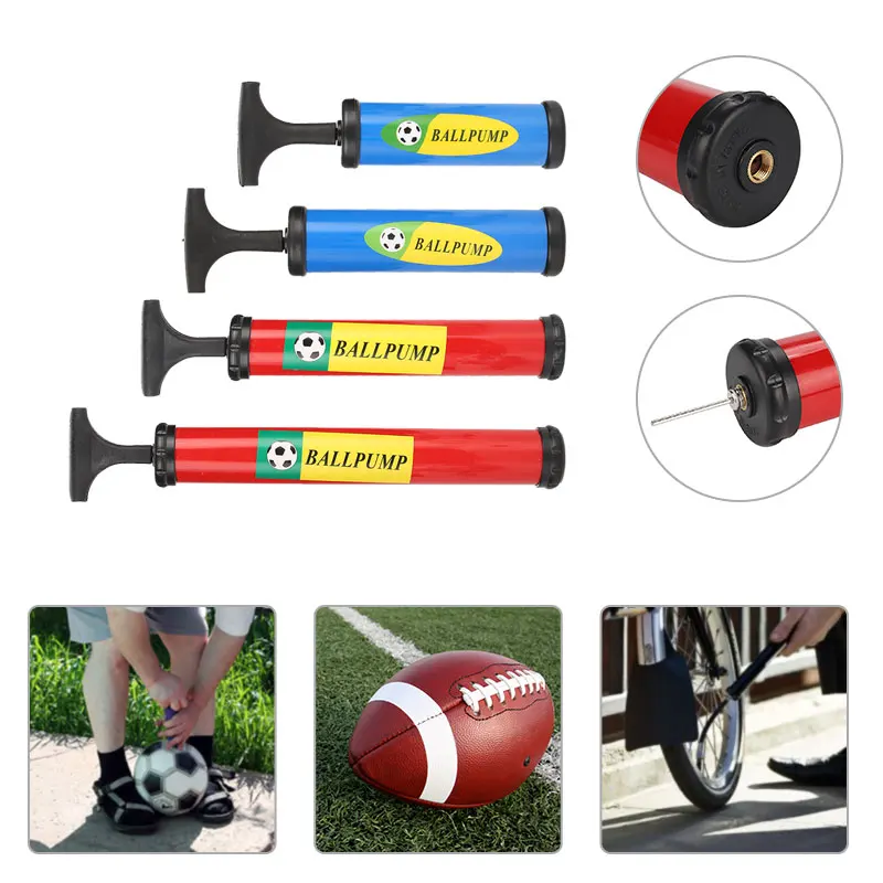 Travel Bicycle Air Pump Ball Pump Balloon Plastic Random Color Football Basketball Football Pump Tool Inflator Practical