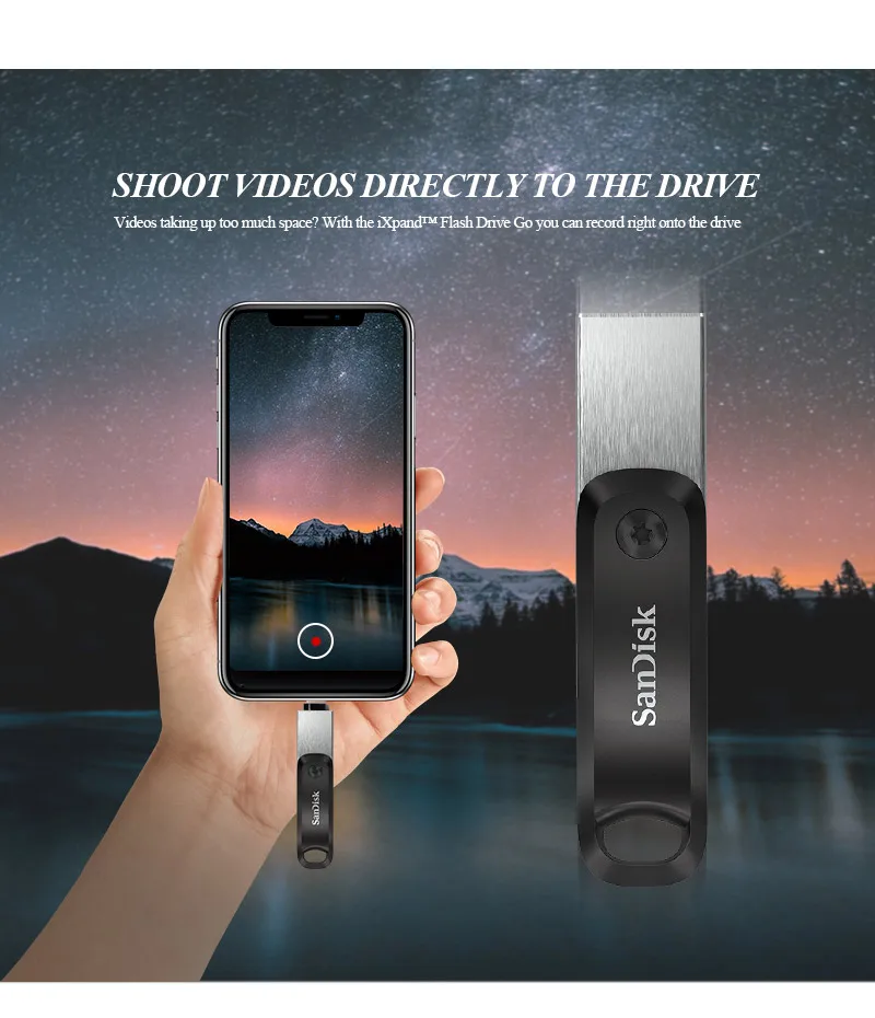 SANDISK iXpand USB Flash Drive 128GB 256GB Pen Drive Pendrive USB 3.0 Dual Interface OTG Flash Drive for your iphone ipad and PC