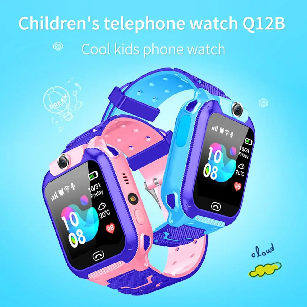 Q12B Детские Смарт-часы телефон водонепроницаемый LBS Smartwatch дети позиционирование вызов 2G SIM карта удаленный локатор часы для мальчиков и девочек