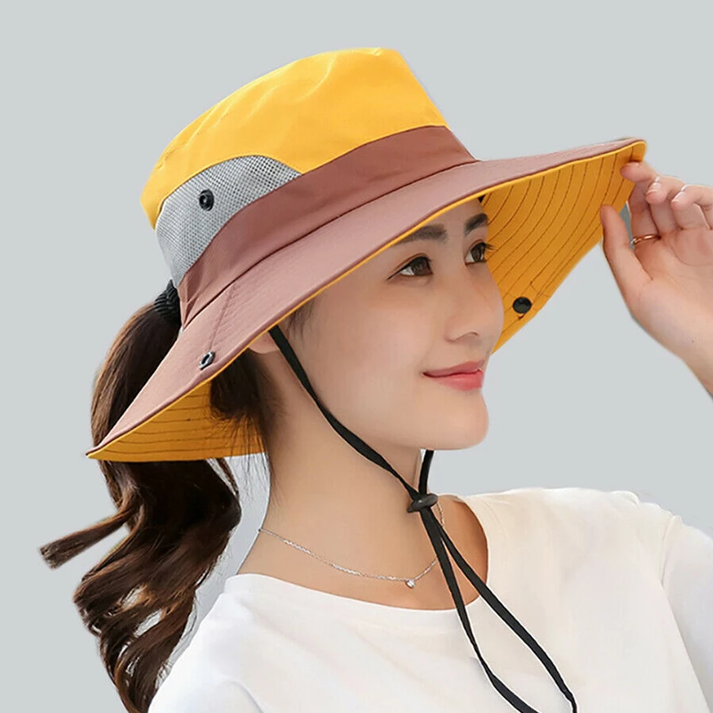 Women Hat Wide Brim Fisherman Hats Sun 