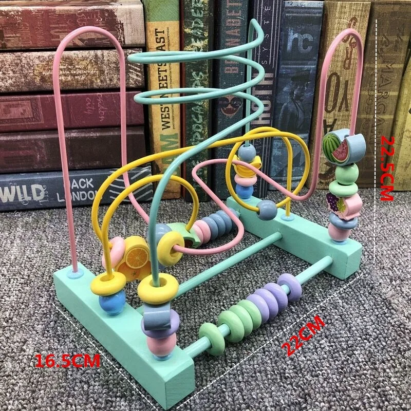 

Factory Sales Baby Toys 6-12 Month Baby Educational Force Bead-stringing Toy Beaded Bracelet CHILDREN'S Building Blocks GIRL'S A