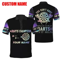 PLstar Cosmos 3DPrint Newest Darts Player Polo Shirt Custom Name Team Funny Harajuku Streetwear Sleeveless Tees Fitness Unisex 1