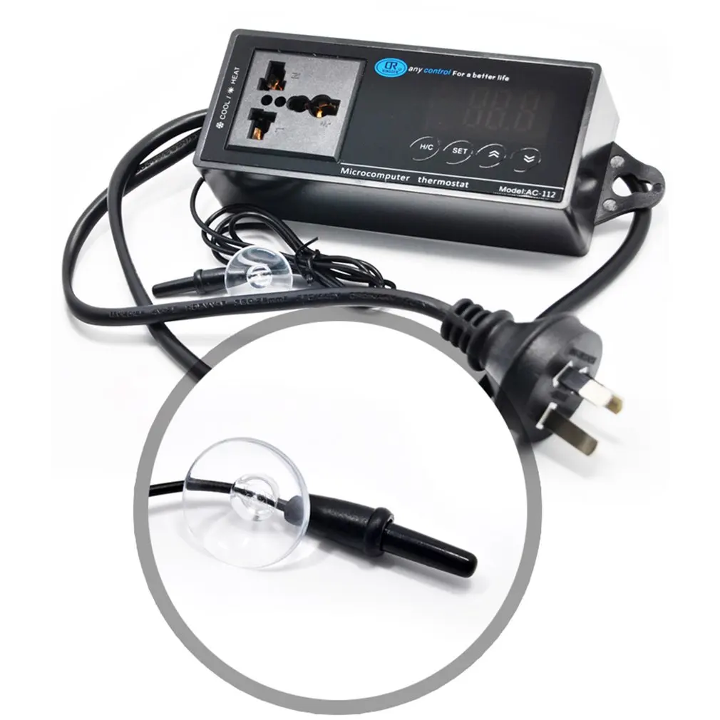as show 4 AC-112V Aquarium Reptile Temperature Controller Digital Display Intelligent Plug-in Thermostat Universal Socket Regulator - Цвет: as show 4