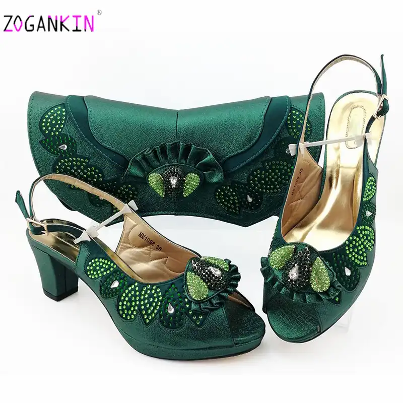 Special Design Nigerian Women Wedding Shoe And Bag To Match 2019