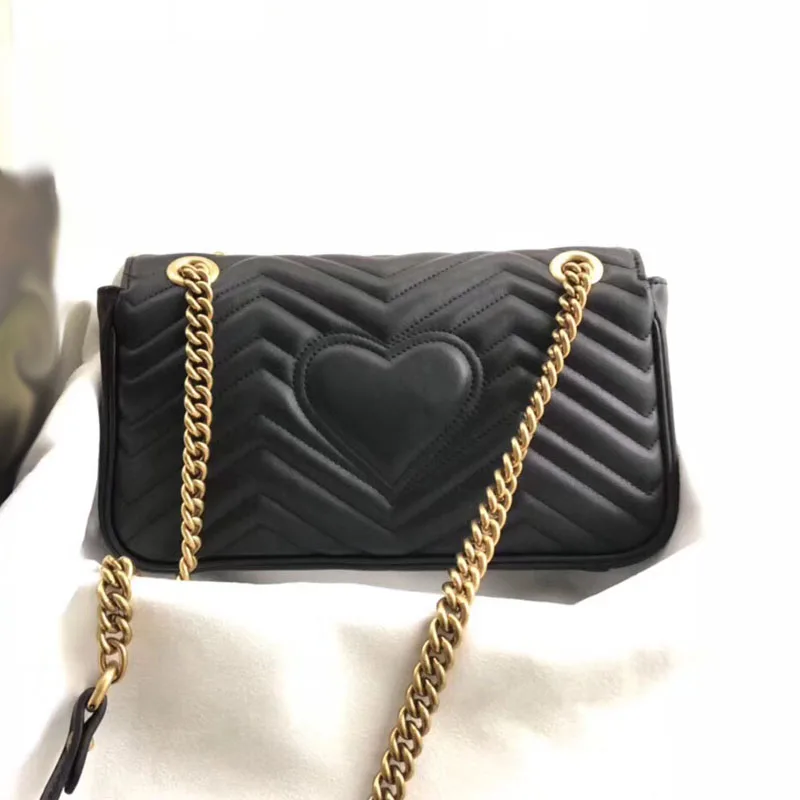 

High quality women handbag Luxury crossbody bags chains shoulder real leather Fashion female messenger Heart-shaped suture bags