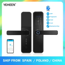 YOHEEN TTlock App Bluetooth Wifi Biometrische Fingerprint türschloss Elektronische Digitale Smart Lock arbeit mit Alexa
