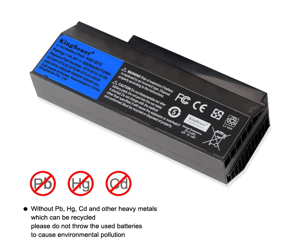 Bateria do Portátil para Asus 5200mah G53 G53s G53j G53jw G53sx G73 G73s G73j G73jh G73jq G73jw G73jx G7352 Kingsener-a42-g73 - Imagem 3