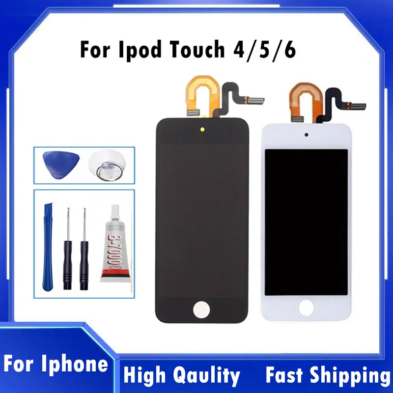 Testato Al 100% Per Ipod Touch 4 5 6 6 ° Schermo Lcd Display Lcd Touch Digitizer Sostituzione Gruppo Per Ipod Touch 4 5 5 ° 6 ° Lcd