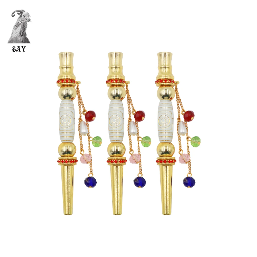 

SY New 1pc Fashion Hookah Handmade Inlaid Jewelry Alloy Hookah Mouth Tips Shisha Chicha Narguile Smoking Accessories
