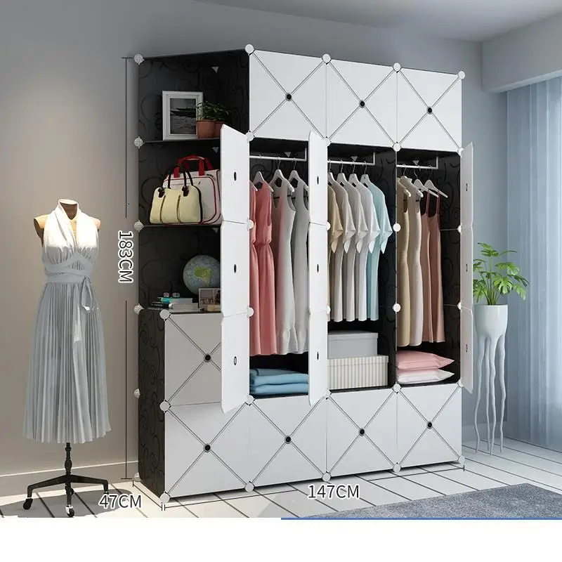 Mobilya туалетный Penderie кровать Rangement Garderobe мебель шкаф Mueble де Dormitorio Спальня мебель Guarda Roupa вешалка для одежды - Цвет: MODEL T