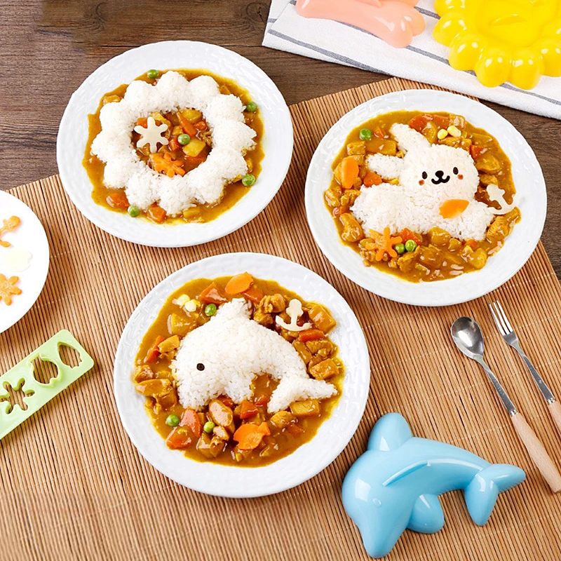 Juego de 100 bolsas de envoltorio+pegatinas para hacer bento bolas de arroz Nigiri y 2 moldes triangulares para hacer bolas de arroz amarillo J.F.L Onigiri