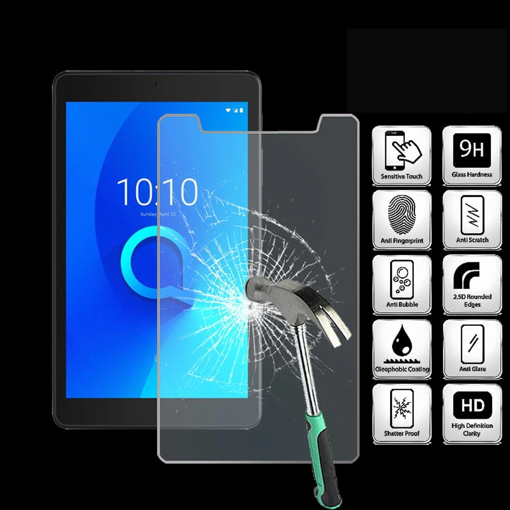 

For Alcatel 3T 8 Tablet Ultra Clear Tempered Glass Screen Protector Anti-friction Proective Film