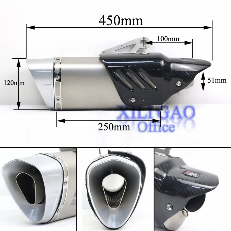 Для akrapovic выхлопной мото rcycle глушитель копия углеродного escape moto db killer для Кафе racer gsr 600 gsr 750 acerbis R3 z900rs ktm