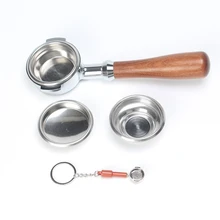 58 мм бездонный потафильтр из нержавеющей стали профессиональная кофемашина эспрессо с 2 чашками и 1 чашкой фильтр корзина в комплекте