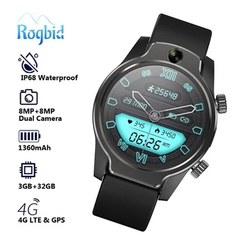 

Rogbig Brave 1.69'' IPS Full Touch Android Smart Watch 32G ROM Dual Camera 8.0MP Face ID Video Chat IP68 Sport GPS Wifi 1360mA.