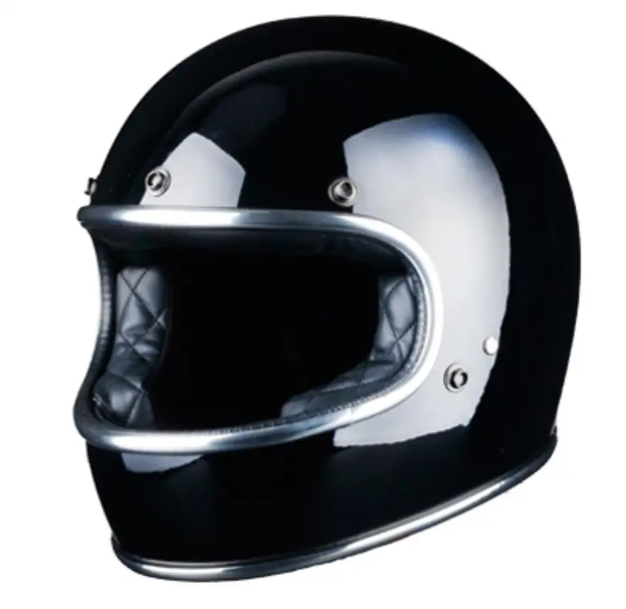 Мото полный шлем rcycle шлем cascos para casco мото r внедорожный шлем безопасности - Цвет: bright black