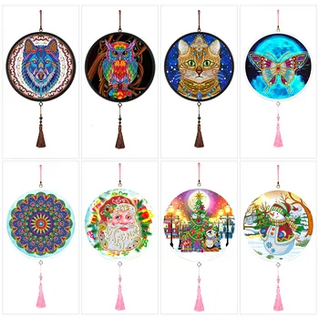 

Huacan 5d Diamond Painting With Frame Santa Claus Cartoon Special Shaped Diamond Embroidery Christmas Decorations Home Gift