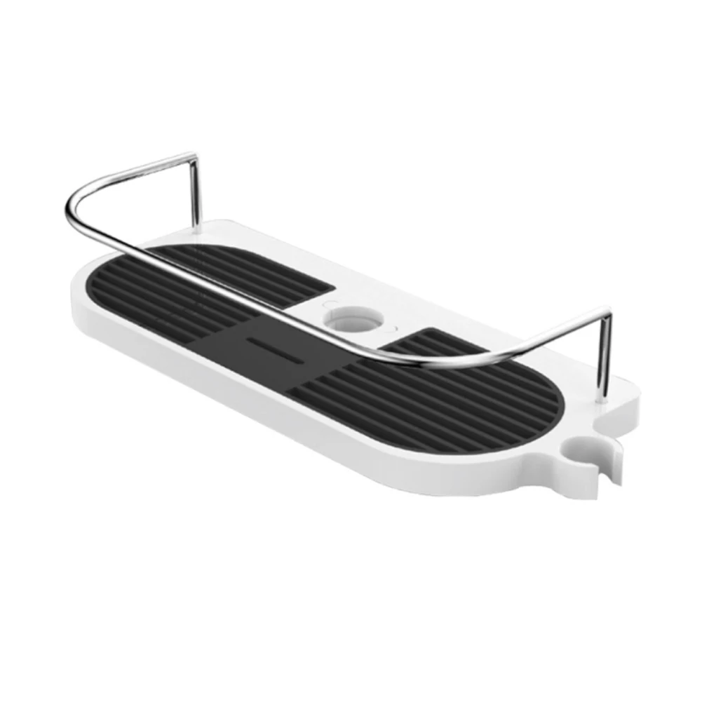 Bathroom Pole Shower Storage Rack Holder Organizer Bathroom Shelves Shower Shampoo Tray Single Tier Shower Head Holder Removable