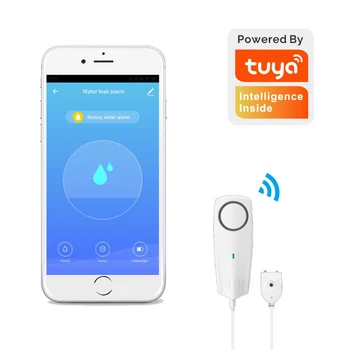 

WIFI Water Leak Sensor Flood Leakage Level Alarm Detector Tank Overflow Protection Tuya Smart Life App Home House Remote Control
