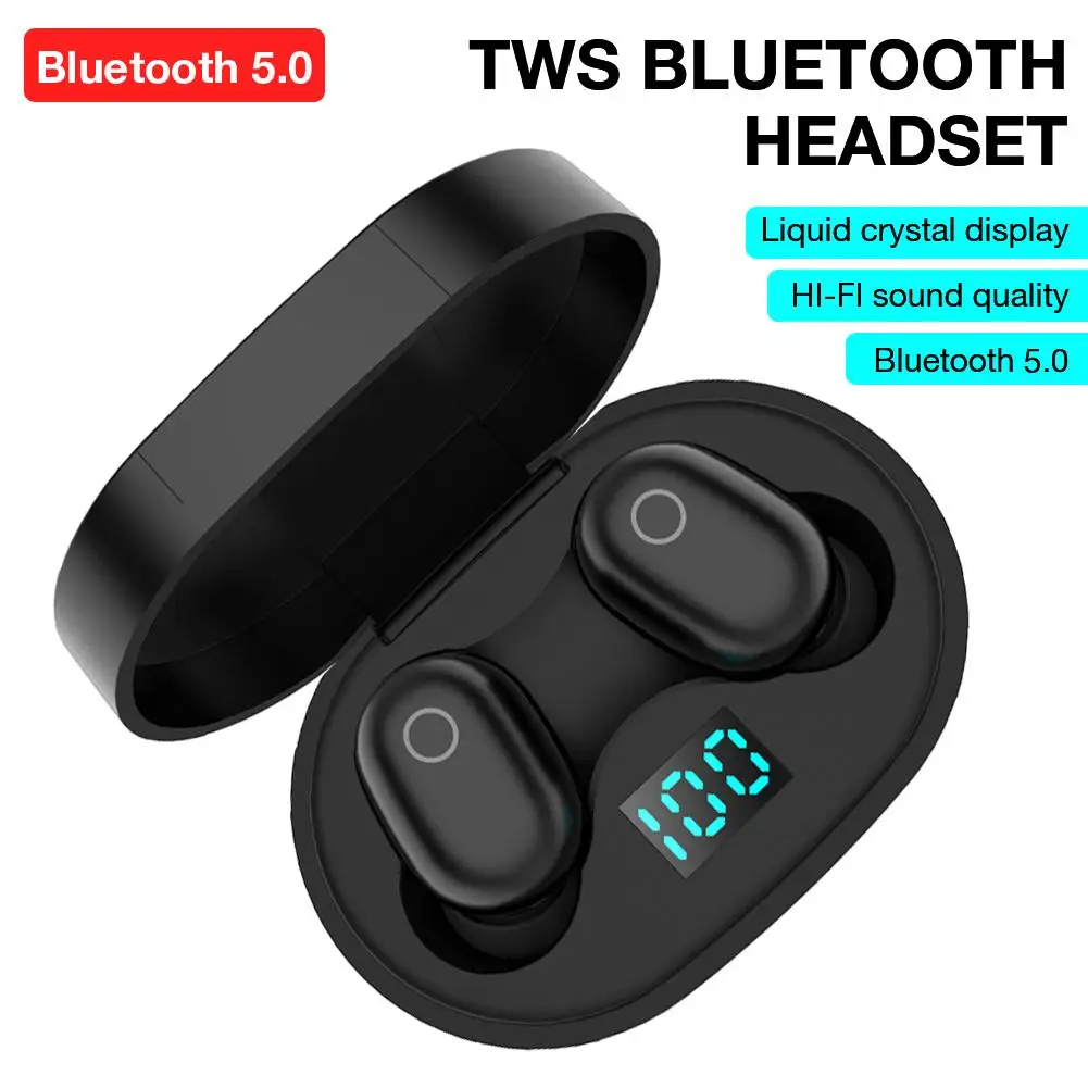 TWS, смарт-Сенсорная Bluetooth гарнитура, беспроводные Bluetooth 5,0 наушники, спортивные наушники-вкладыши с цифровым дисплеем, Hands-free HD Mic