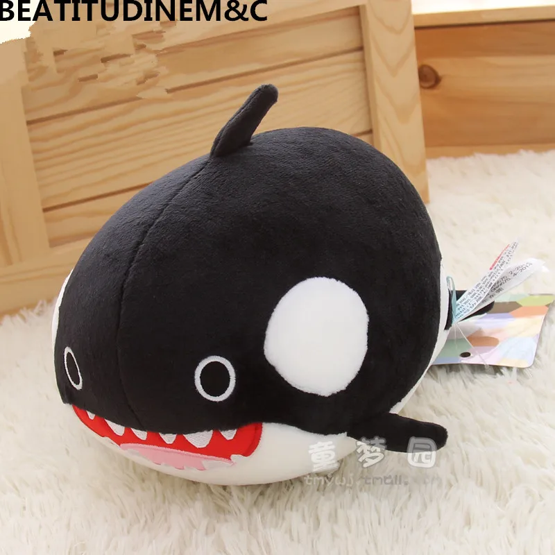 Милые дельфины, тюлени, моржи, киты-убийцы, китовые акулы, плюшевые игрушки, океанический союз, частицы пены, детские куклы - Цвет: killer whale
