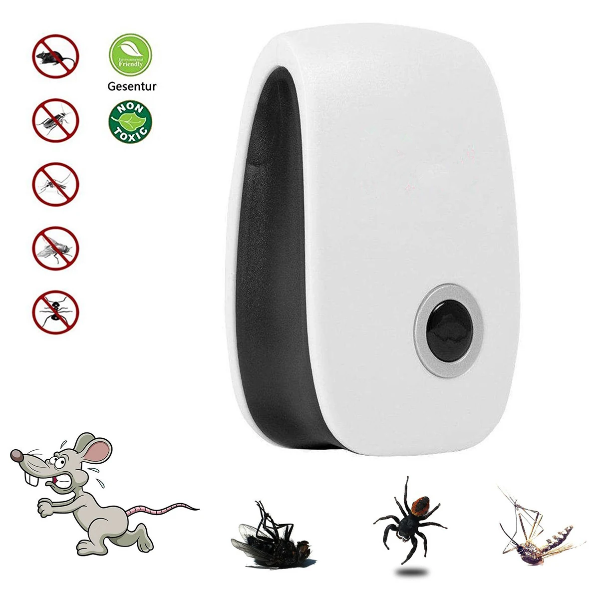 

Ultrasonic Mosquito Killer Electronic Anti Rat Mouse Bug Mosquito Flea Pest Repeller For Repel Cockroach Mosquito Mice US Plug
