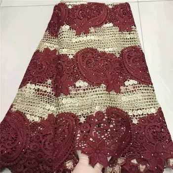 

2019 Nigerian French Net Laces Fabric Embroidered Lace African Lace Fabric High Quality Dubai Guipure Mesh Lace 5 Yards df82-539