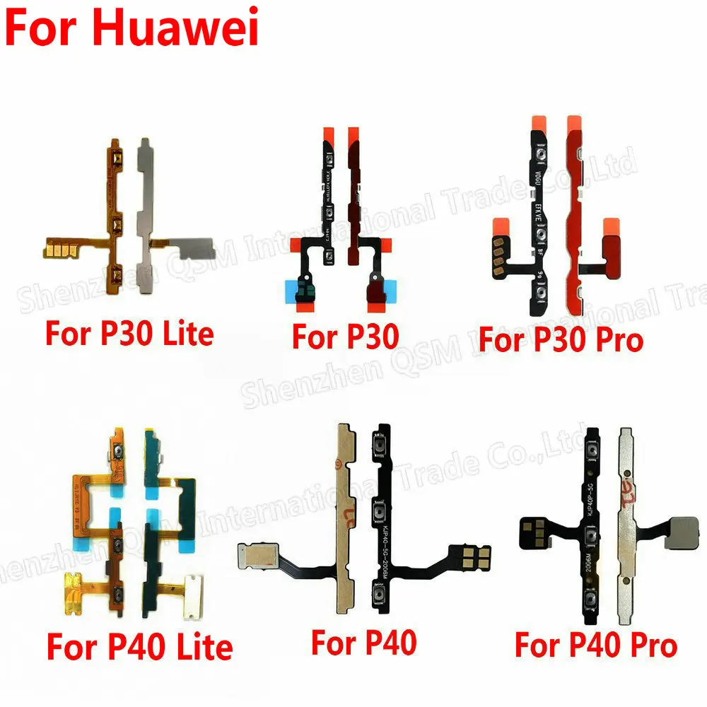 

New Power on/off Button Volume Key Flex Cable FPC For Huawei P40 P30 Lite Pro Mobile Phone