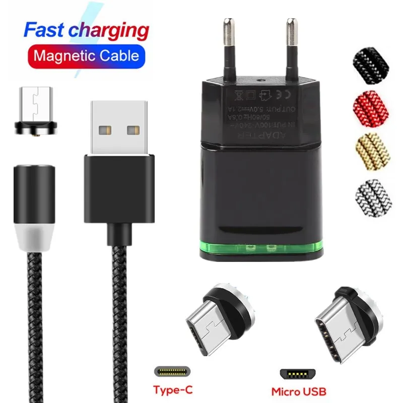 Магнитный Micro USB кабель для samsung J6 J4 Plus J2 2018 Grand prime pro G530 Android мобильный телефон