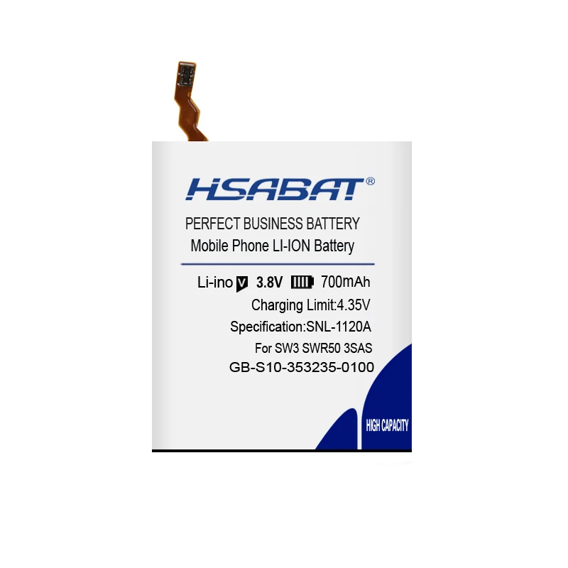 HSABAT GB-S10-353235-0100 700 мА/ч, Батарея для SONY SmartWatch 3 SW3 GB-S10 3SAS SWR50 S10