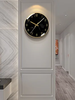 

Northern Europe Originality Wall Clock Light Luxurious Household A Living Room Bedroom Mute Clock Concise Modern Restaurant
