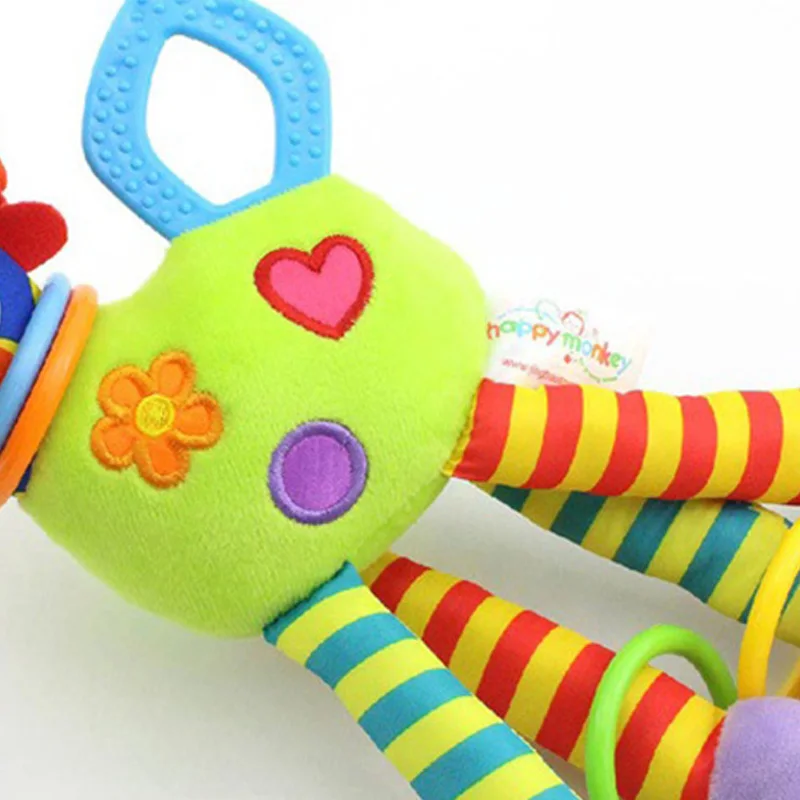 Детские колокольчики Happy monkey, мягкие игрушки для детей, развивающий подарок на день рождения