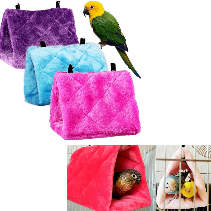 Pet Hamster Cage House Hanging Nest Parrot Parakeet Budgie Cockatiel Warm Bed Rat Hammock Bird Winter Toys