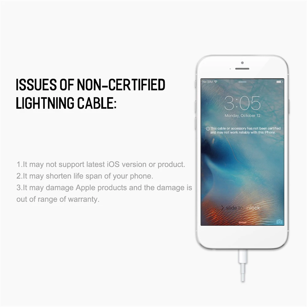 ROCK 2 шт USB кабель для iOS быстрое заряднеое устройство кабель для зарядки синхронизации для iPhone 5S 5c 6 7 Plus 8 X XS MAX XR
