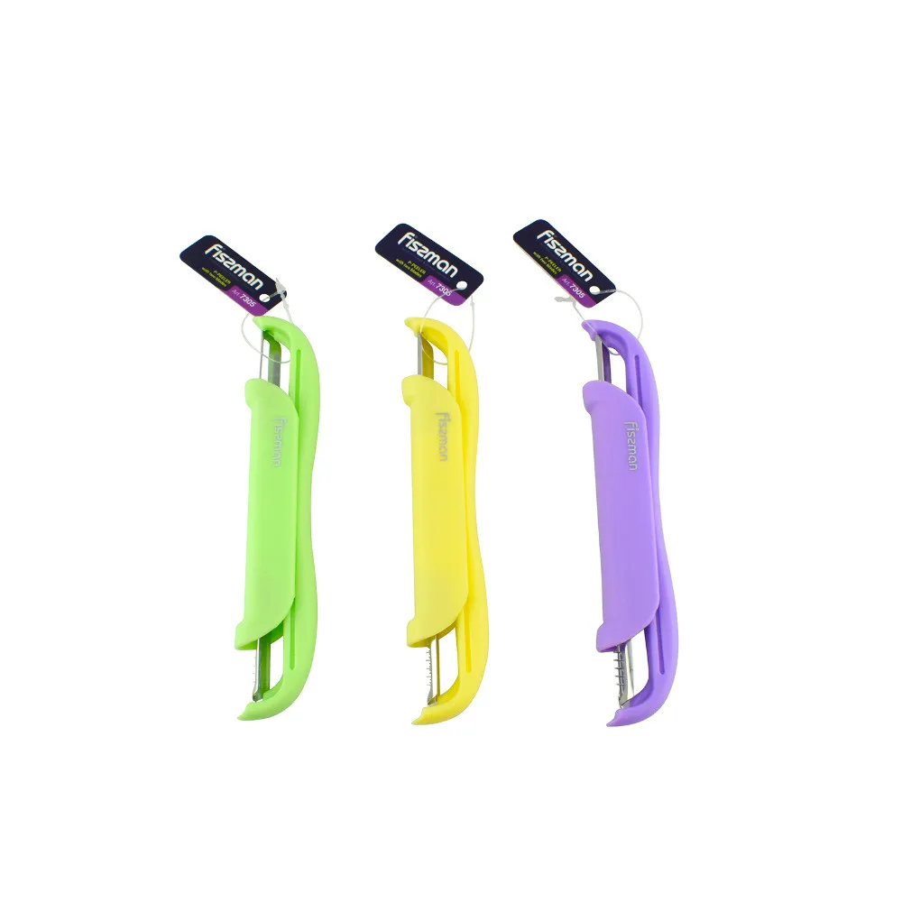 Pelador de acero inoxidable con 2 cuchillas pelador de patatas vegetales Cutter-1Pcs