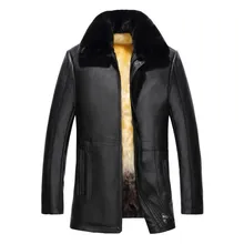 Весна и осень и зима кожаная мужская искусственная кожа пальто воротник кожаная куртка среднего возраста загруженная Повседневная Свободная куртка