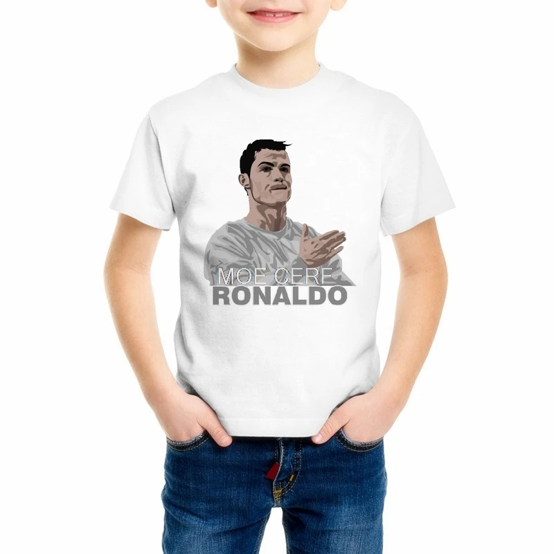 Summer fashion Children's 3d print Lionel Messi t shirt Kid/baby Cristiano Ronaldo short sleeve T-shirts Boys/Girls clothes Z9-4 - Цвет: 3