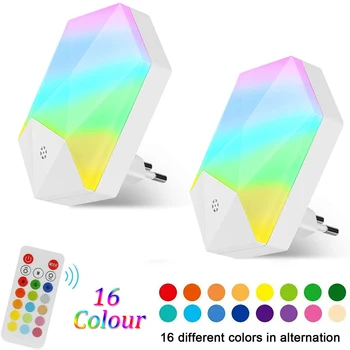 

LED Night Light Mini RGB Light Sensor Control Light Dimmable Lamp with Remote Control for Children Living Room Decor Lighting