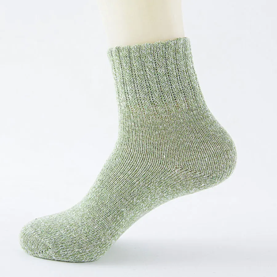 Grass green 1 Pack Женские шерстяные носки классические однотонные розовые, красные, темно-зеленые, винно-красные носки с круглым вырезом женские хлопковые носки 1 упаковка - Цвет: Grass green 1 Pack